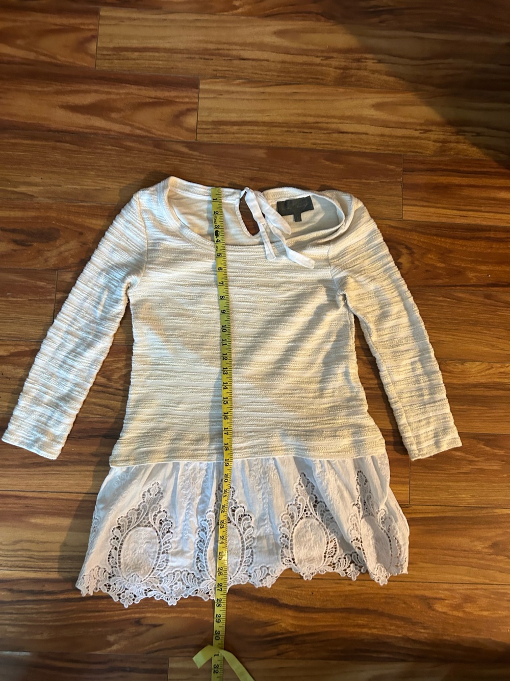 Anthropologie Sunday in Brooklyn East Falls lace tunic top cream/white small - Picture 8 of 10